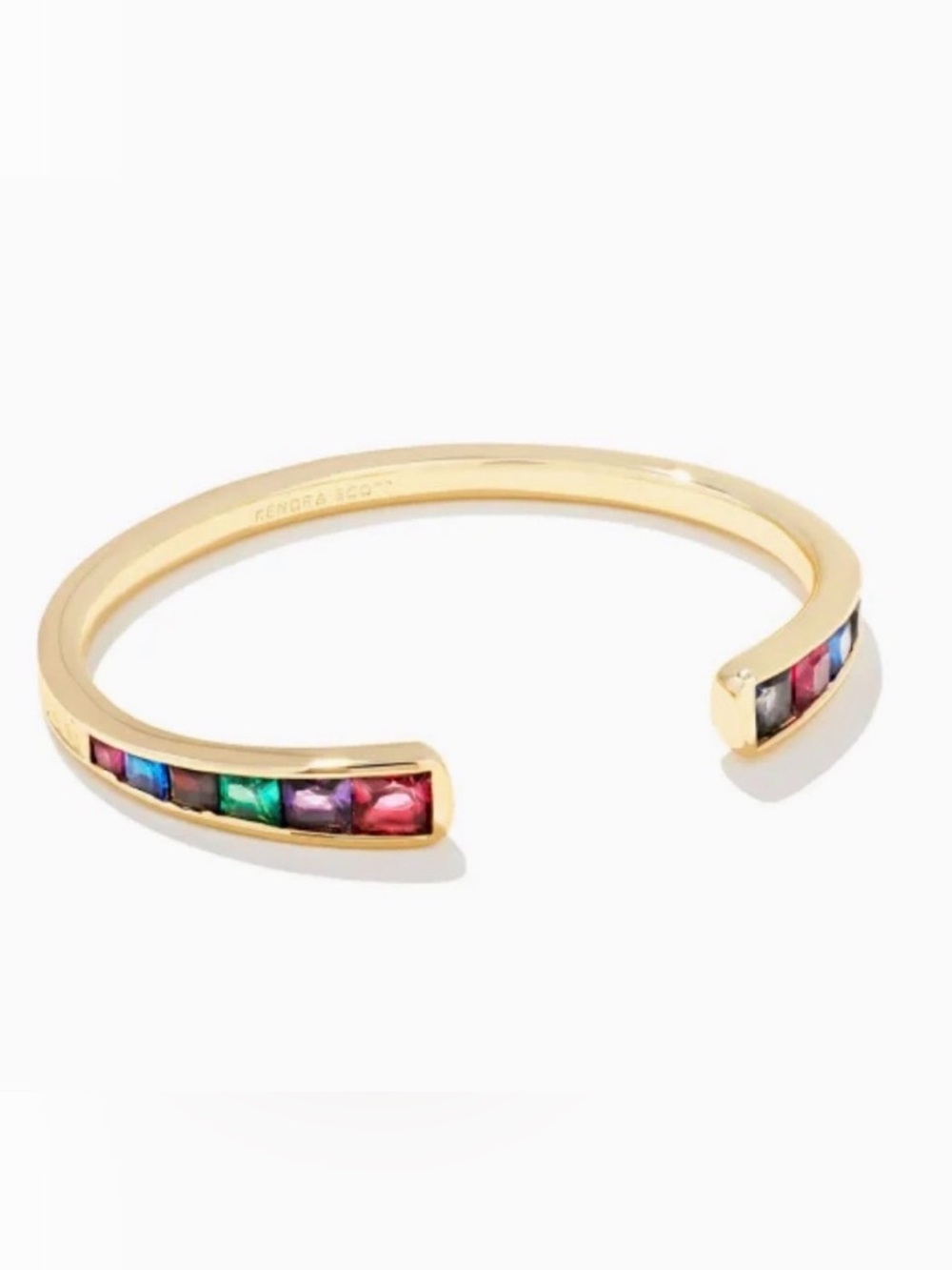 Kendra Scott Gold Cuff Parker Bracelet with Multi-Colored Stones